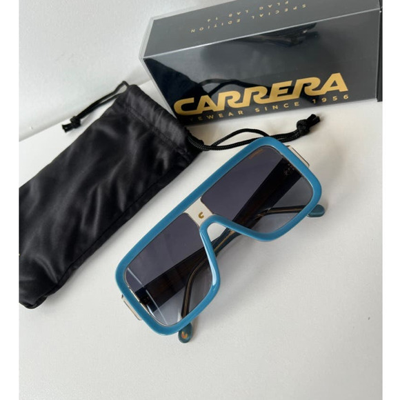 NEW Carrera Flaglab 14 Aviator Sunglasses in Blue - Picture 11 of 11